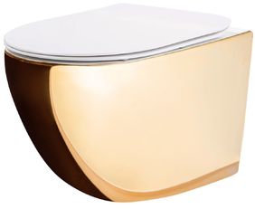 Златна тоалетна чиния Carlo Gold/White